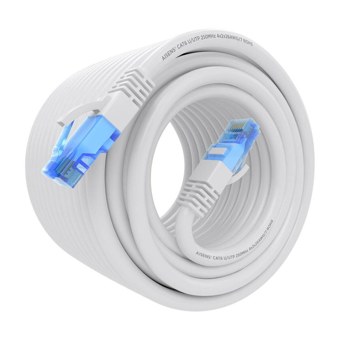 Aisens Cable de Red RJ45 Cat.6 UTP AWG26 CCA, 15m, Blanco