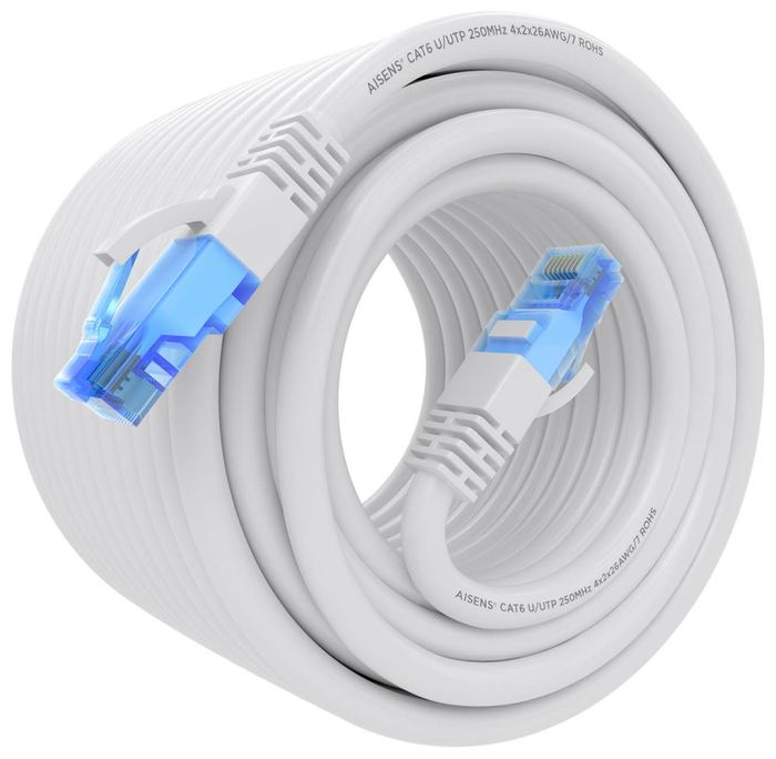 Aisens Cable de Red RJ45 Cat.6 UTP AWG26 CCA, 15m, Blanco