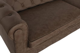 DKD Home Decor Sofá de 3 Plazas Marrón