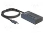 DeLOCK Hub USB 64189 con 4 puertos USB Type-C de 10 Gbps y PD de 20W - Azul