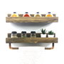 Hanah Home Aa117 Estantería de Pared Hecha a Mano, Madera de Abeto, Color Nogal, 50x15x15 cm