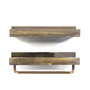 Hanah Home Aa117 Estantería de Pared Hecha a Mano, Madera de Abeto, Color Nogal, 50x15x15 cm