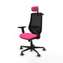PIQUERAS Y CRESPO Silla de oficina Mardos con mecanismo Sincro Rosa y Negro