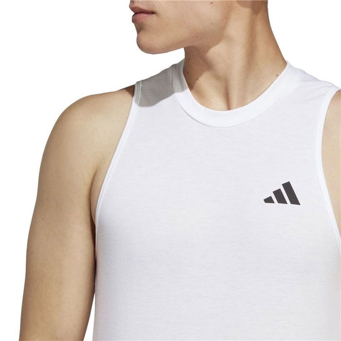 Camiseta para Hombre sin Mangas Adidas Training Essentials Blanco 9-10 Años Camiseta para Hombre sin Mangas Adidas Training Essentials Blanco 9-10 Años