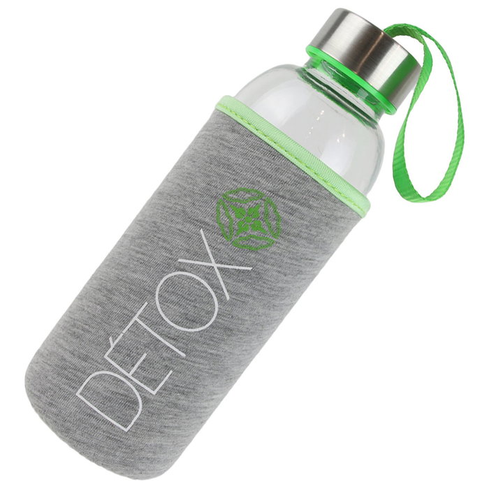 Cook Concept Botella de Cristal con Funda de Neopreno 400 ml Surtida