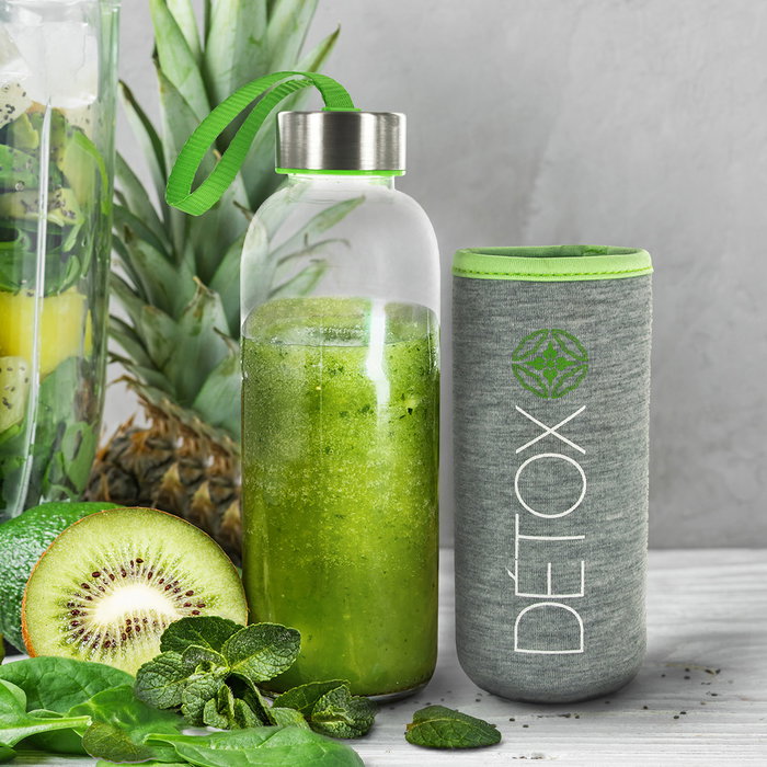 Cook Concept Botella de Cristal con Funda de Neopreno 400 ml Surtida