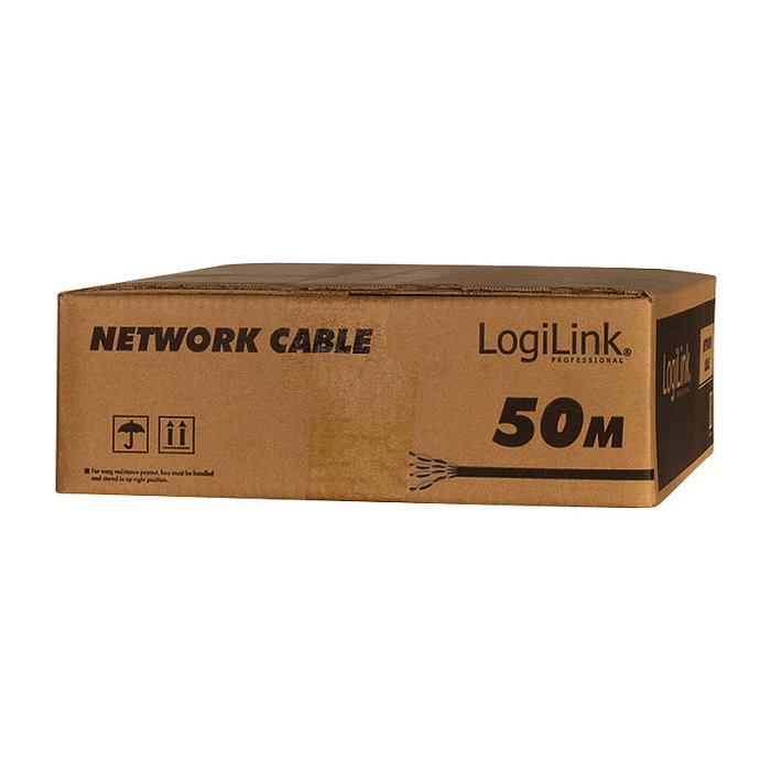 LogiLink Cable de instalación Cat.7 1000 MHz 23 AWG S/FTP 50m duplex naranja