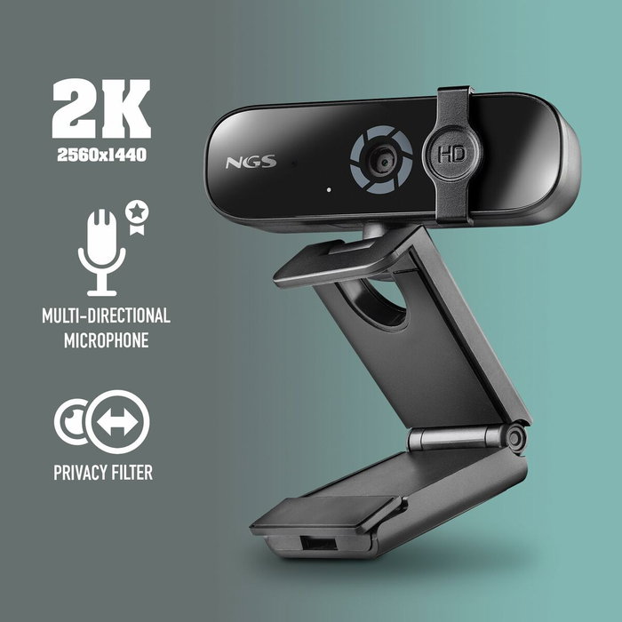 NGS XpressCam 2000 Webcam 2K 2560x1440 Negro