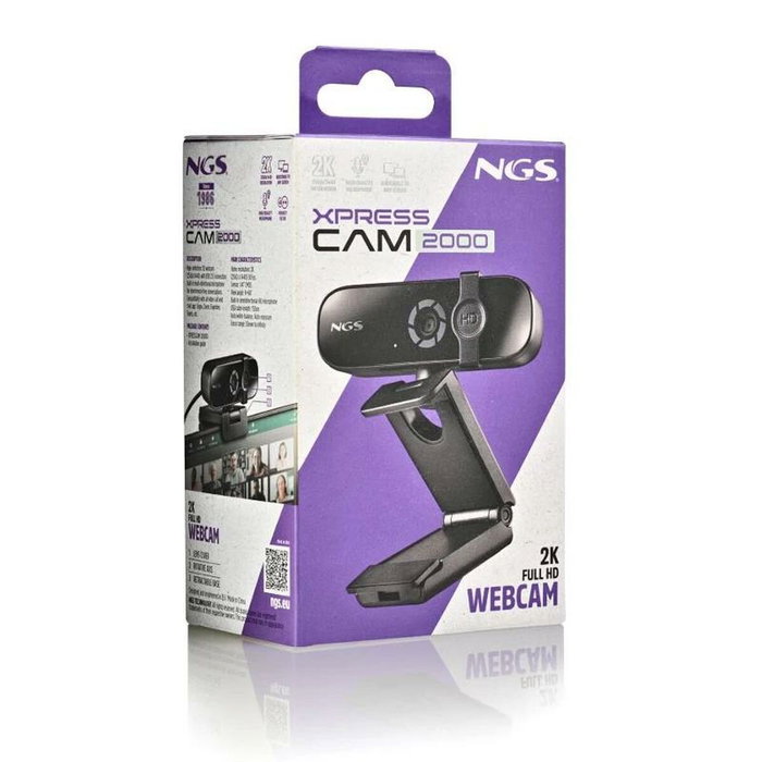 NGS XpressCam 2000 Webcam 2K 2560x1440 Negro