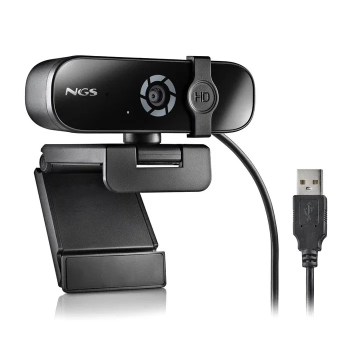 NGS XPRESSCAM 2000 Cámara Web 2K Quad HD 2560 x 1440 5MP con Micrófono Omnidireccional - Plug & Play para Zoom, Skype, Teams - USB Negro