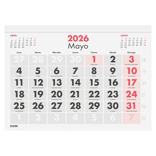 DOHE Calendario Mensual de Faldilla con Números Grandes 2027 150x210 mm DOHE Calendario Mensual de Faldilla con Números Grandes 2027 150x210 mm