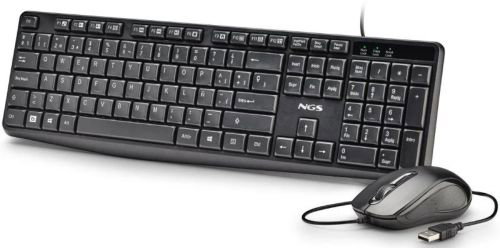 NGS Cocoa KIT V2 Teclado y Ratón Negro USB