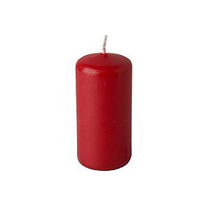 PAPSTAR Velas de cilindro rojas de 10 cm