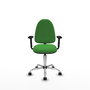 PIQUERAS Y CRESPO Silla de oficina Aýna Verde con Brazos 2D