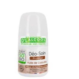 SO'BIO ETIC Desodorante Protector 24H Coco Roll-On 50ml Fórmula sin Alcohol ni Aluminio