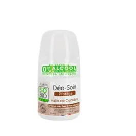 So'Bio Étic Desodorante Protector 24H Roll-On Coco 50Ml - Sin Alcohol, Sin Aluminio, Vegano