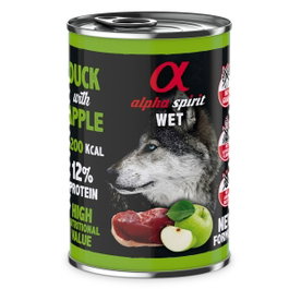 Alpha Spirit Canine Pato con Manzana Verde 6x400g