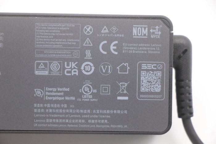 Lenovo Adaptador de Corriente 65W para Portátil Lenovo, 20V/15V/9V/5V, Doble Puerto, Cargador Versátil