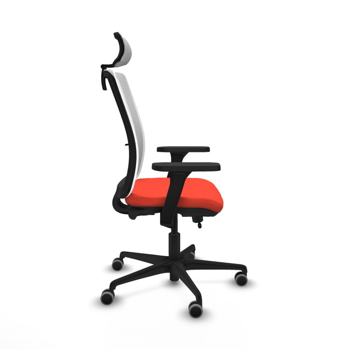 PIQUERAS Y CRESPO Silla de oficina Haches con mecanismo Sincro/Traslack, Naranja oscuro y Blanco PIQUERAS Y CRESPO Silla de oficina Haches con mecanismo Sincro/Traslack, Naranja oscuro y Blanco