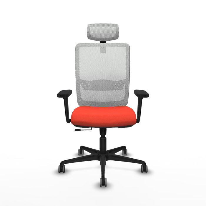 PIQUERAS Y CRESPO Silla de oficina Haches con mecanismo Sincro/Traslack, Naranja oscuro y Blanco PIQUERAS Y CRESPO Silla de oficina Haches con mecanismo Sincro/Traslack, Naranja oscuro y Blanco
