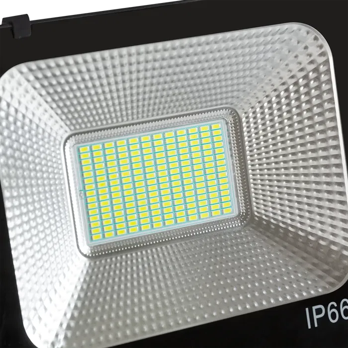 HO Foco Proyector LED 100W 10.000Lm 6000K Solar con Control Remoto Panel 6V/25W HO-626005-CW