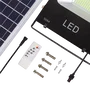 Proyector Solar LED 100W 10000 Lúmenes 6000K con Panel Solar, Batería de Litio, Sensor de Luz y Mando a Distancia, Autonomía 10h, Kit Iluminación Exterior Automática