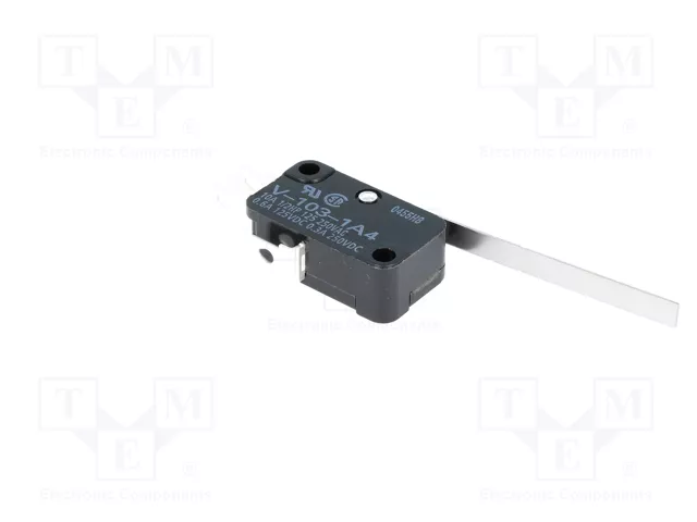 Aratas (Formerly Omron Components) Microconmutador SNAP ACTION SPDT con palanca V-103-1A4 Aratas (Formerly Omron Components) Microconmutador SNAP ACTION SPDT con palanca V-103-1A4