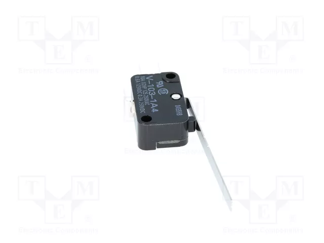 Aratas (Formerly Omron Components) Microconmutador SNAP ACTION SPDT con palanca V-103-1A4 Aratas (Formerly Omron Components) Microconmutador SNAP ACTION SPDT con palanca V-103-1A4