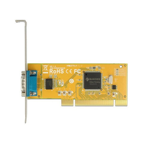 DeLOCK Tarjeta PCI Serial RS-232 1 Puerto, Modelo 89592, para PC, Compatible con Windows 10/8.1/7, Interfaz PCI 3.0