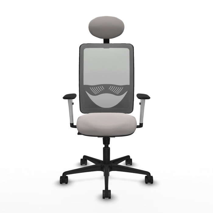 PIQUERAS Y CRESPO Silla de oficina Zulema con mecanismo Sincro, Gris y Blanco PIQUERAS Y CRESPO Silla de oficina Zulema con mecanismo Sincro, Gris y Blanco