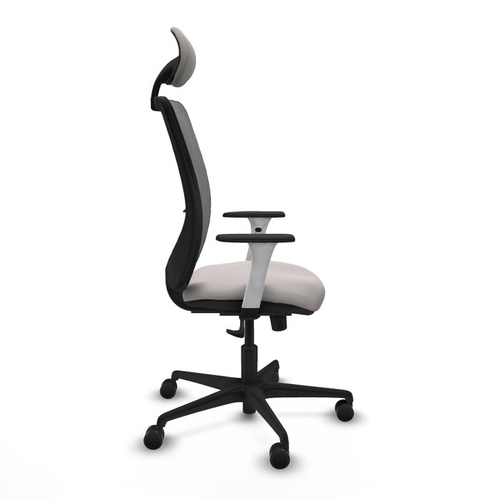 PIQUERAS Y CRESPO Silla de oficina Zulema con mecanismo Sincro, Gris y Blanco PIQUERAS Y CRESPO Silla de oficina Zulema con mecanismo Sincro, Gris y Blanco