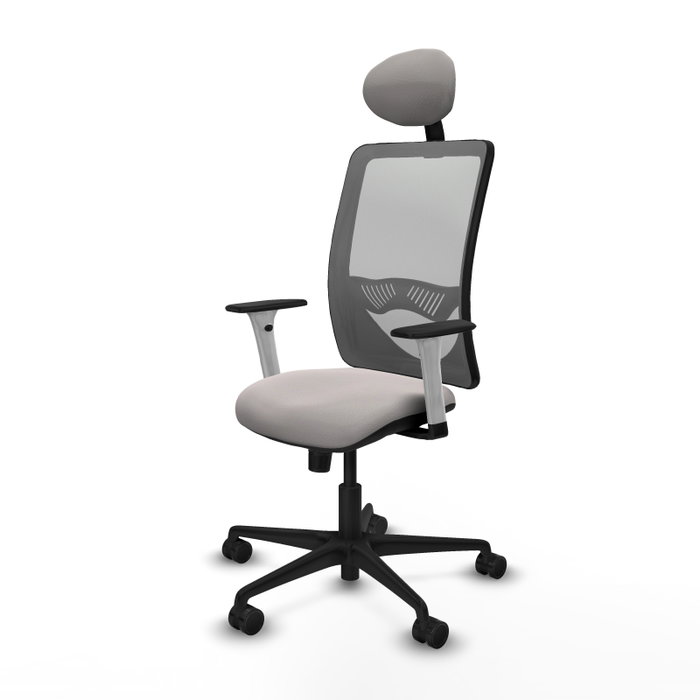 PIQUERAS Y CRESPO Silla de oficina Zulema con mecanismo Sincro, Gris y Blanco PIQUERAS Y CRESPO Silla de oficina Zulema con mecanismo Sincro, Gris y Blanco