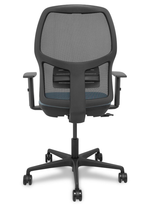 PIQUERAS Y CRESPO Silla Alfera con mecanismo sincro, respaldo malla negra y asiento gris