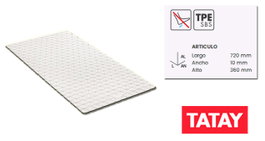 Tatay Alfombrilla de Baño Diamond Blanco 72 x 36 cm