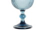 DKD Home Decor Set de 6 Copas de Vino de Cristal Azul Rayado 325ml