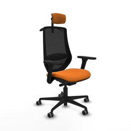 PIQUERAS Y CRESPO Silla de oficina Mardos Naranja y Negro