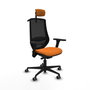 PIQUERAS Y CRESPO Silla de oficina Mardos Naranja y Negro