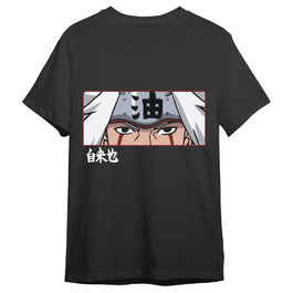 PIERROT Camiseta de algodón adulto Naruto Shippuden Jiraiya Eyes Talla M