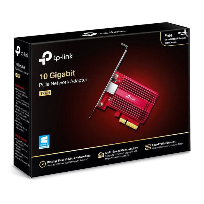 TP-Link TX401 Adaptador de Red 10 Gbps PCIe 3.0 x4 TP-Link TX401 Adaptador de Red 10 Gbps PCIe 3.0 x4