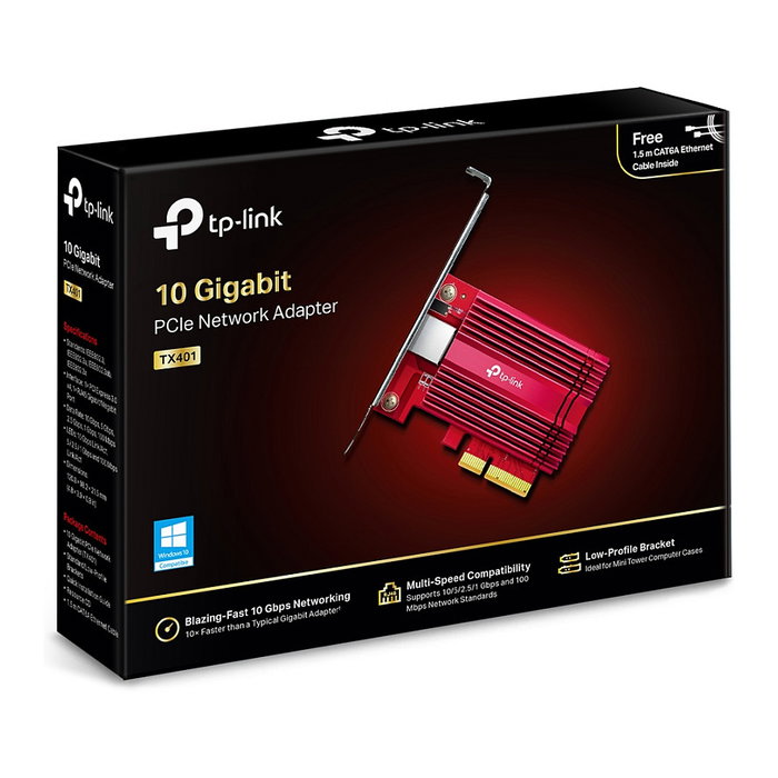 TP-Link TX401 Adaptador de Red RJ45 PCI Express 10Gbps para 10 Gbps