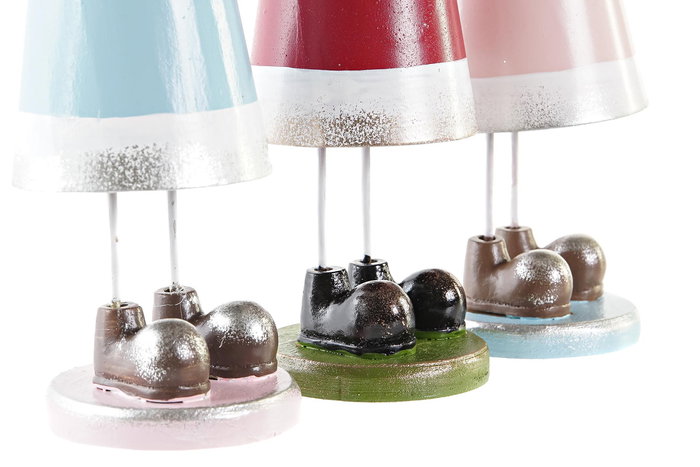 DKD Home Decor Figura Navidad Fantasía Reno 7 x 24 x 5 cm Rojo Azul Rosa Metal (6 Unidades)