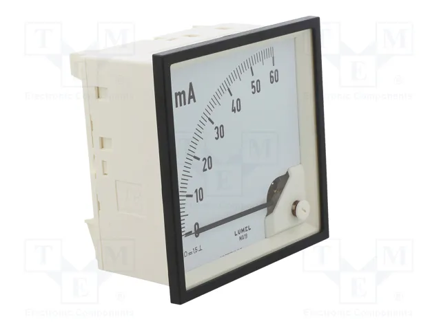 LUMEL Amperímetro para panel MA19 0÷60mA DC LUMEL Amperímetro para panel MA19 0÷60mA DC