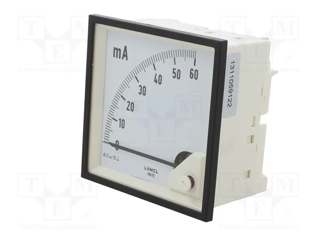 LUMEL Amperímetro para panel MA19 0÷60mA DC LUMEL Amperímetro para panel MA19 0÷60mA DC