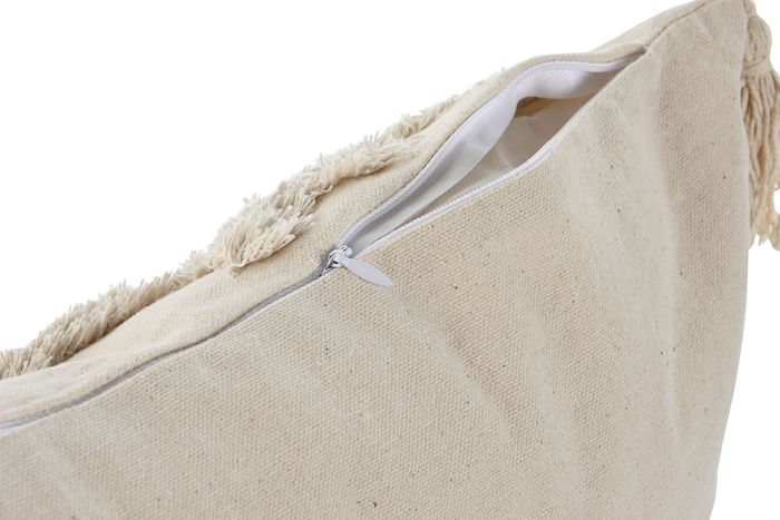 DKD Home Decor Hh jul24 Cojín Boho Crudo Poliester Algodon 8 x 30 x 50 cm (2 Unidades)
