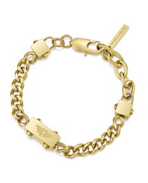 Police Pulsera Jewels Chained Dorada de Acero Inoxidable