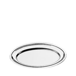 Mepra Italia - Fuente Oval de Acero Inoxidable, Dimensiones 30x21 cm, Colección Orfebrería