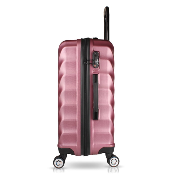 Zoozie Bags 6609 Juego de Maletas de 3 Piezas Oro Rosa, ABS, 4 Ruedas Multidireccionales, Cierre con Cremallera Codificada, Duradero y Elegante para Viajes Zoozie Bags 6609 Juego de Maletas de 3 Piezas Oro Rosa, ABS, 4 Ruedas Multidireccionales, Cierre con Cremallera Codificada, Duradero y Elegante para Viajes