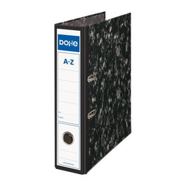 Dohe Archivador Palanca Archinovo Folio Lomo Ancho Rado Cartón Forrado Negro Jaspeado
