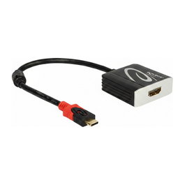 DeLOCK Adaptador USB Tipo-C a HDMI 4K angular (DP Alt Mode)