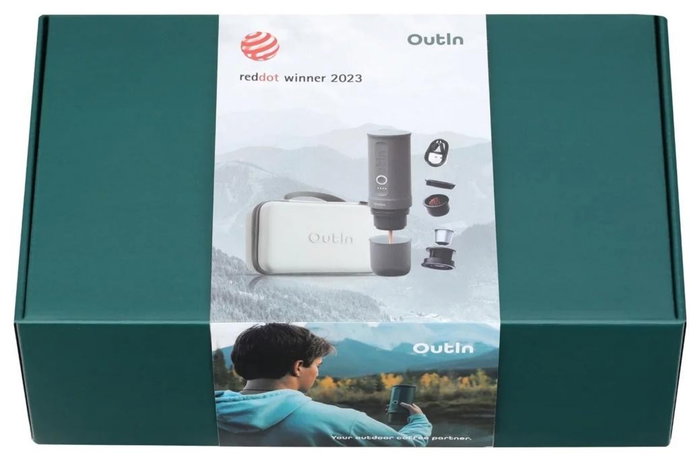 OutIn Nano Máquina de Espresso Verde con Estuche de Viaje OutIn Nano Máquina de Espresso Verde con Estuche de Viaje
